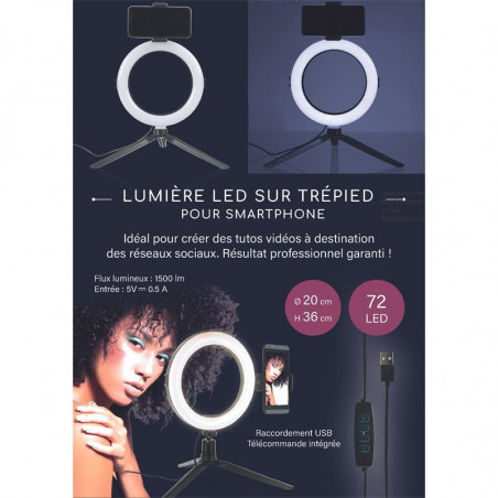TRÍPODE CON LUZ LED PARA SMARTPHONE
