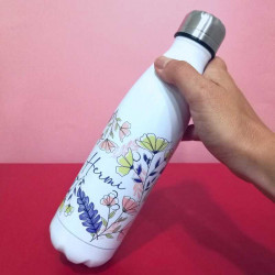 BOTELLA TERMO PERSONALIZADA FLORES