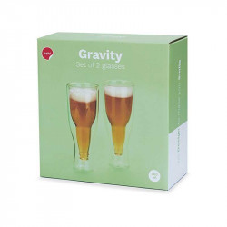 SET 2 VASOS CERVEZA DOBLE PARED