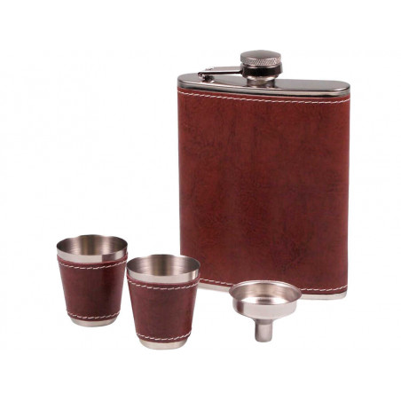 petaca con vasos