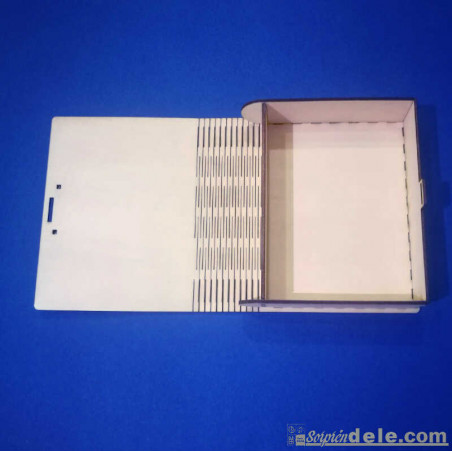 caja madera con foto grabada