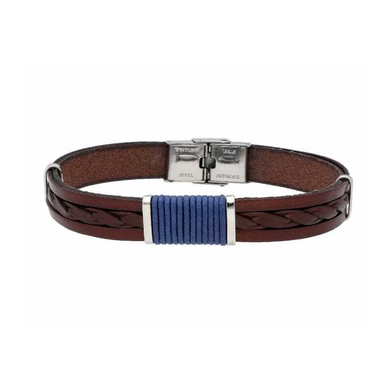 PULSERA TRENZADA MARRÓN "LISKA"
