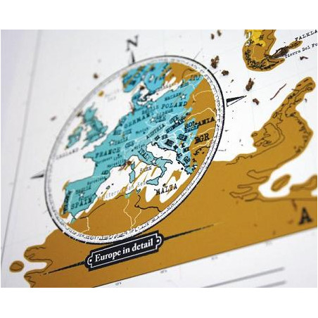 mapa de rascar - regalos para viajeros y aventureros