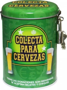 hucha colecta para cervezas